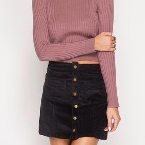 Black corduroy skirt NWOT